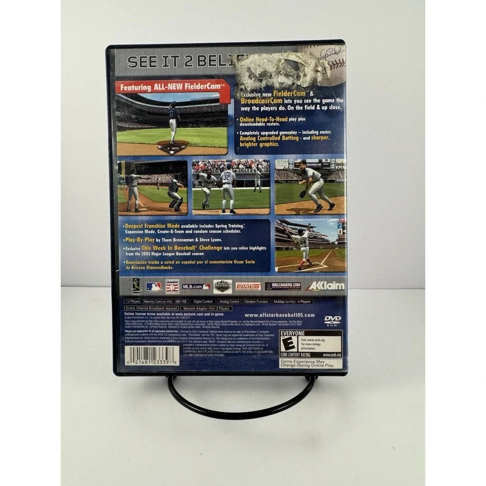 Playstation 2 All-Star Baseball 2005‎ Video Game W/ Manual (Rental Version)